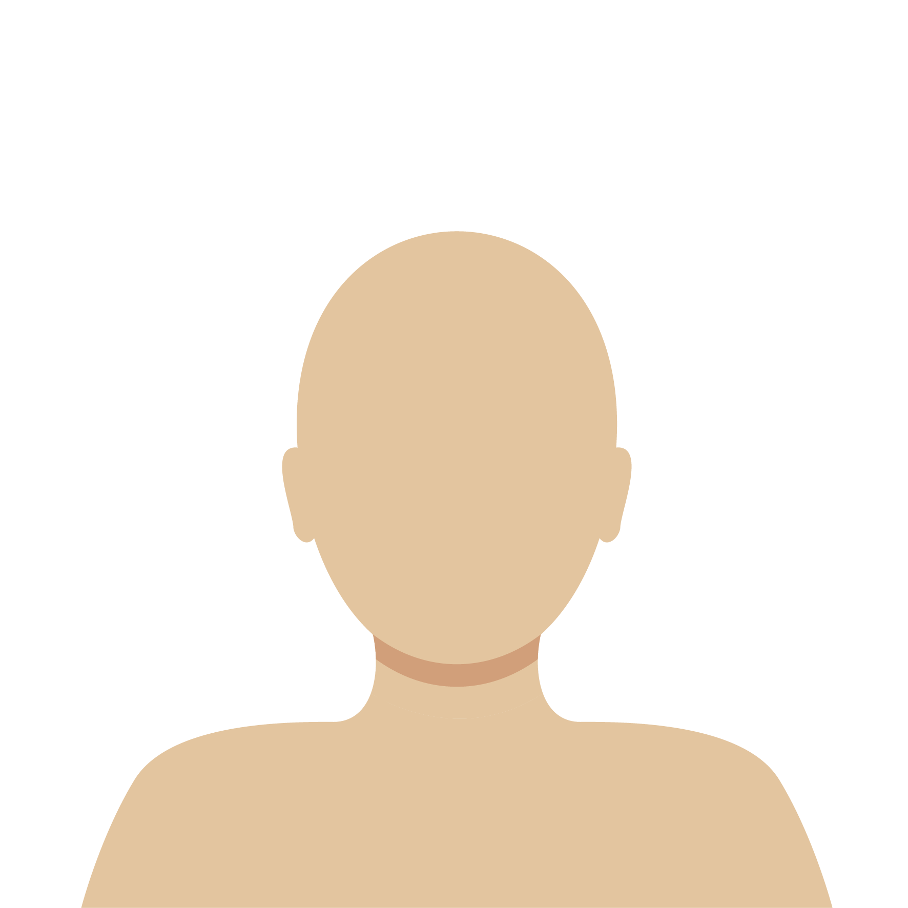 Illustration of a faceless person with a bald head and no distinct features on a plain white background.
