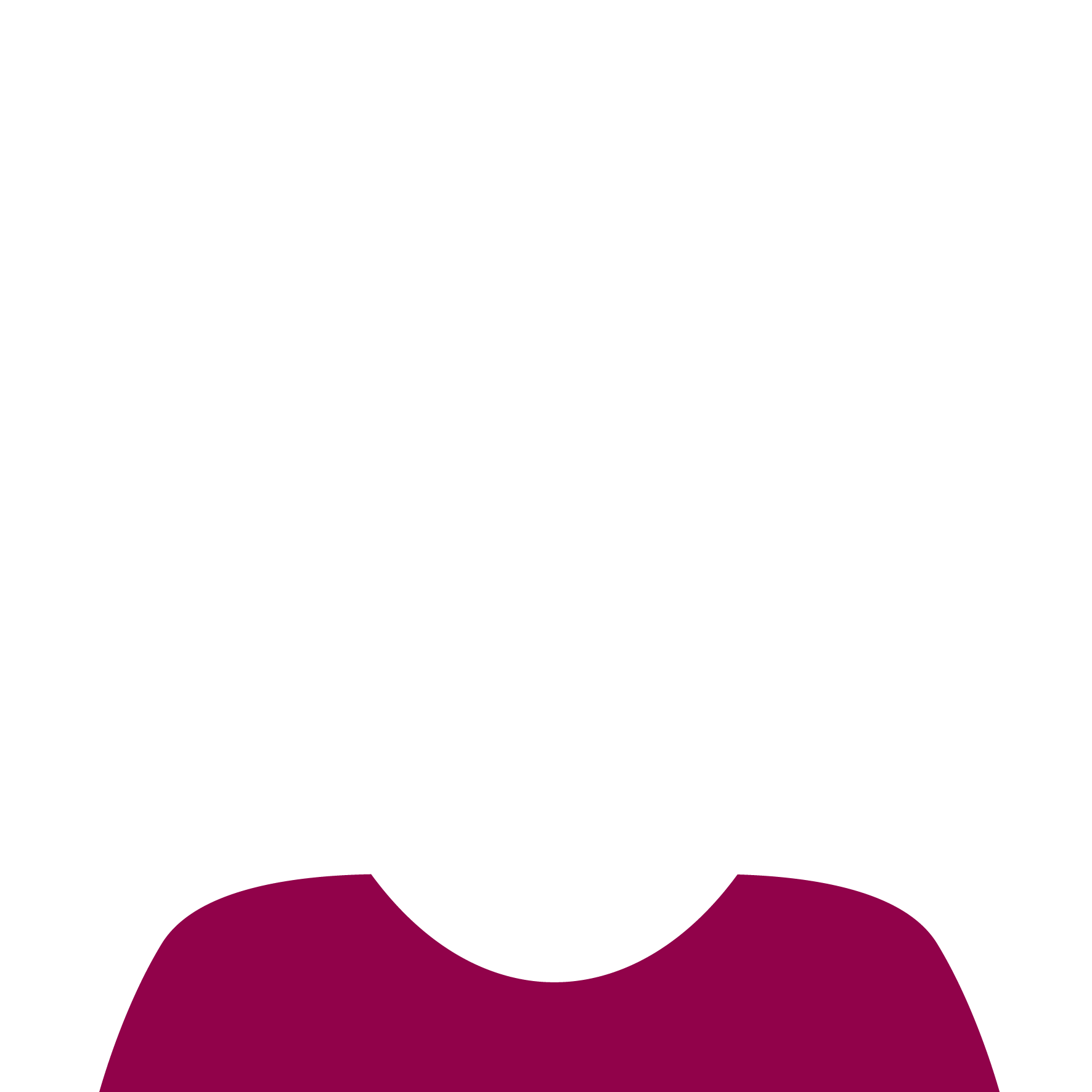 A burgundy short-sleeve shirt icon against a plain white background. The shirt is centered and cropped just below the collar, with a simple, minimalist design.
